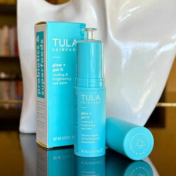 NIB! TULA Skincare Glow + Get It Cooling & Brightening Eye Balm Stick Undereyes - Picture 3 of 11